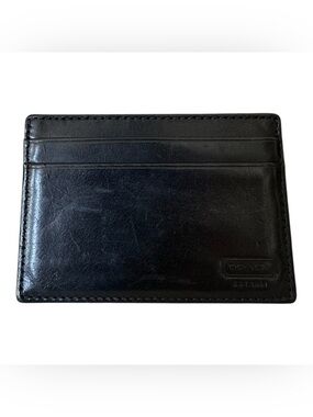 Coach Black Leather Slim Card Holder